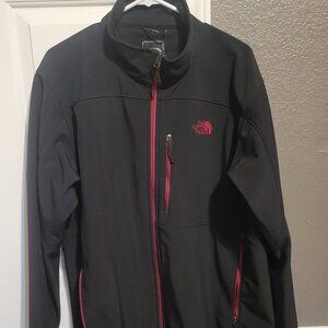 Mens XL NORTHFACE Jacket Black Red Trim